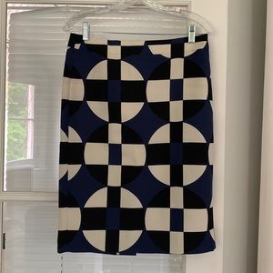 J. Crew Checkered Pencil Skirt